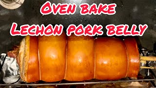 Lechon pork belly Oven bake Pork belly roll [upl. by Enitsugua983]