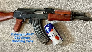 Cybergun AK47 Co2 Airgun Shooting Cans [upl. by Eiboh]