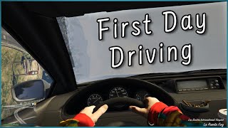 My FIRST DAY DRIVING In GTA 5  Trying To Find The THEATER Funny Skit [upl. by Marian]