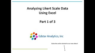 How to analyze LikertScale Survey Data Using Excel Part 1 Advanced [upl. by Arbed375]