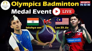 Olympics Badminton Medal Event Live  Lakshya Sen vs Lee Zii Jia  Paris Olympics 2024 Updates [upl. by Dorrie472]