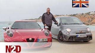 Abarth 695 Biposto vs Alfa Romeo 4c  Comparison Test  Test Drive  Review [upl. by Bernhard992]