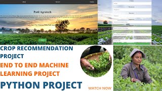 Machine Learning Project  Crop Recommendation System  Python Project  Part 1 pythonprojects [upl. by Halli136]