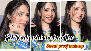 Get Ready with me for work  University Makeup tutorial  GREM for Office  Sweat proof Makeup Look🌺 [upl. by Anisamoht202]