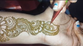 One Hand mehendi tutorial  Beal mehendi design  the Crystal Beauties art [upl. by Akela]