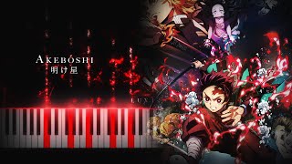 Akeboshi  LiSA Demon Slayer Kimetsu no Yaiba Mugen Train Arc Season 2 OP Piano Cover [upl. by Teece621]