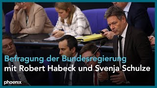 Befragung der Bundesregierung mit Svenja Schulze und Robert Habeck 170124 [upl. by Noek]