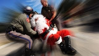 Santa Gets Arrested for Chalking in Austin [upl. by Esinrahc485]