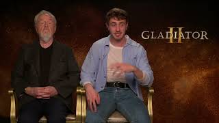 GLADIATOR II Ridley Scott and Paul Mescal official movie interview  ScreenSlam [upl. by Kcirdez]