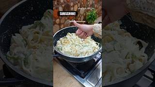 Easy And Quick Alfredo Pasta Recipe By Kitchen With Noonzay  shorts alfredopasta cookingshorts [upl. by Drhacir]