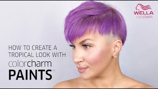 HOW TO CREATE A VIBRANT LOOK WITH WELLA COLORCHARM PAINTS SEMIPERMANENT HAIR COLOR FT KASSIA BARBO [upl. by Stafford559]