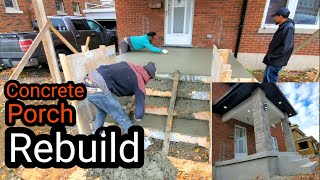 How To Rebuild a Concrete Front Porch DIY PT [upl. by Supple]