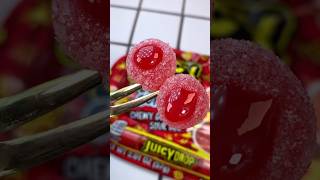 Red juicy drop gummy candy chewy gummies and sour gel jelly food mukbang [upl. by Junji]