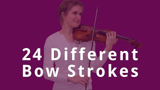 24 Different VIOLIN BOWING Techniques [upl. by Oneg]