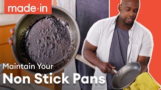 How to Properly Maintain Your Non Stick Pans  Made In Cookware [upl. by Ydarb149]