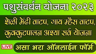 ऑनलाईन अर्ज करा नावीन्यपूर्ण पशुसंवर्धन ७ योजना  शेळी मेंढी गट वाटप गाय म्हैस वाटप कुक्कूटपालन [upl. by Maryann674]