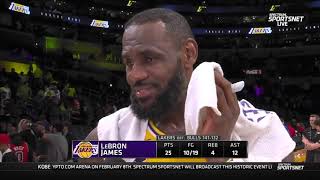 LeBron James PostGame Interview  Chicago Bulls vs Los Angeles Lakers [upl. by Anoiek]