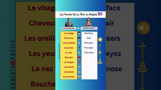 Les Parties de la Tête en Anglais learnenglish anglaisfacile anglais [upl. by Volkan461]