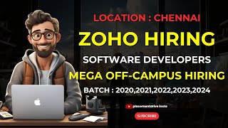 ZOHO Hiring Software Developers  Mega Off Campus  Work Location Chennai  Last Date To Apply May 1 [upl. by Rednaskela]