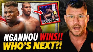 BISPING reacts Francis Ngannou KOs Ferreira Jon Jones RESPONDS [upl. by Joachima]