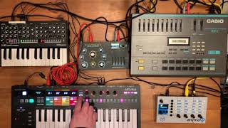 Quick Demo Casio RZ1 Typhon Anyma Phi Keystep Pro Roland SE02 [upl. by Leamse]