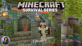 Starting Our Lush Cave Base  Minecraft 121 Survival Series Ep2 [upl. by Eartha67]