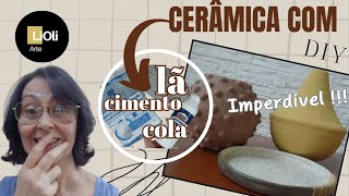 DIYPARECEM CERÂMICAS  SEM QUEIMA EM FORNO artesanato ceramicart diyhomedecor designinterior [upl. by Lock]