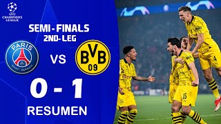 PSG vs Borussia Dortmund 01 Resumen  Liga de Campeones de la UEFA 202324 [upl. by Yme]