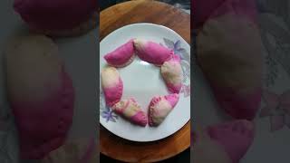 Colouring Narkeler vaja Puli Pitha Recipefood Pitharecipecooking shortsvideo [upl. by Riffle]