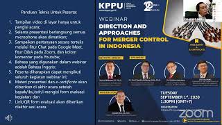 Webinar Direction and Approaches for Merger Control in Indonesia [upl. by Ecilayram]