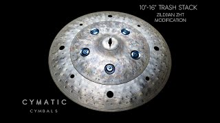 Cymbal Modification 10quot16quot Jingle Trash Stack Zildjian ZHT mod [upl. by Eniamaj]