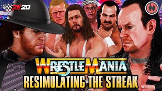 RESIMULATING THE UNDERTAKERS WRESTLEMANIA STREAK  WWE 2K20 PART 1 [upl. by Laband978]