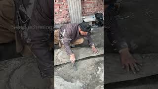 Process of making biggest cement projects Korean handmade tile master short [upl. by Hastie]