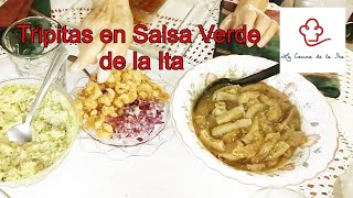 TRIPITAS EN SALSA VERDE Paso a paso RECETA CASERA Tripas de res [upl. by Hayouqes918]