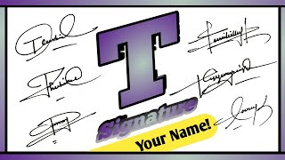 T Signature Style। How to creat my name Signature। Critical Signature [upl. by Uhthna]