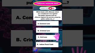 FORENSIC MEDICINE QUIZZES medicalquiz quiztime quiz neetpgmcq aiapget trendingshorts gk [upl. by Ycniuq]