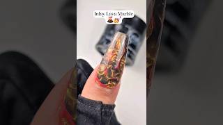 Inlay Lava Marble Nail Art Tutorial  Builder Gel Technique 💅 nails nailart nailtutorial shorts [upl. by Nnaear186]