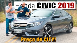 Honda CIVIC EXL 2019 usado e pouco rodado com preço de CITY novo A versão aspirada vale a pena [upl. by Hercules852]