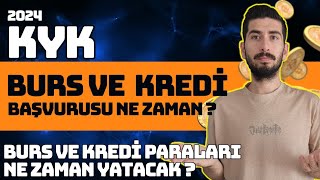 KYK BURS VE KREDİ BAŞVURULARI NE ZAMAN BAŞLAYACAK  KYK BURS BAŞVURUSU  KYK PARALARI NE ZAMAN YATAR [upl. by Eerolam]