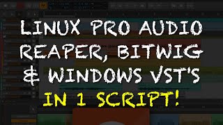 Pro Audio with Bitwig Reaper and Windows VST plugins on Linux [upl. by Sirref]