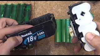 DIY Salvage high discharge 18650 cells from Makita tool battery for free [upl. by Heddi689]