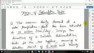 Design of rectangular sedimentation tank [upl. by Dulce]