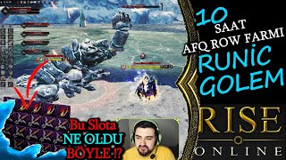 Rise Online 10 Saat ROW Runic Golem Farmı riseonline riseonlinefarm [upl. by Aihsenek]