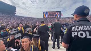 Protesters interrupt University of Michigan graduation ceremony [upl. by Horatius]