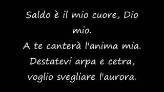 Saldo è il mio cuore  Marco Frisina testo [upl. by Ellenad]