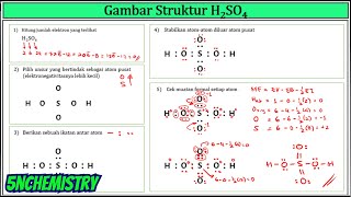 Cara Menggambar Struktur Lewis H2SO4 [upl. by Eleira389]