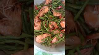 Ginisang sitaw with hipon food yummyfood [upl. by Fionnula131]