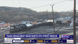 Norfolk Southern train derailed overnight in Altoona Do not call 911 [upl. by Bacchus]