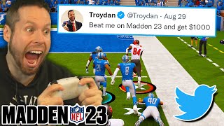 I challenged Twitter on Madden 23 for 1000 [upl. by Gaillard]