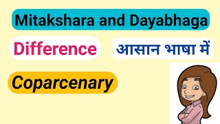 Dayabhaga and Mitakshara in Hindu law  Coparcenary in Hindu Law [upl. by Lacee]